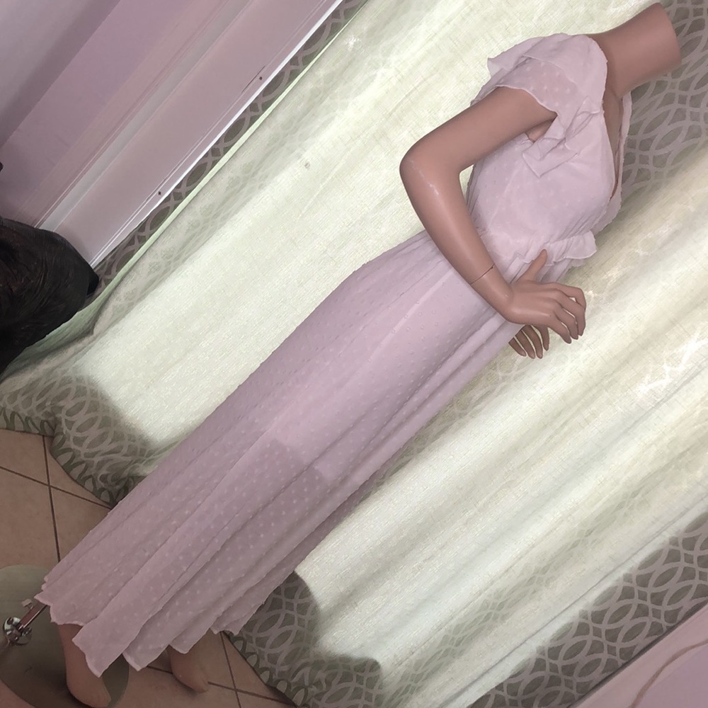 Swiss Dot White Maxi dress - Picture 11 of 12